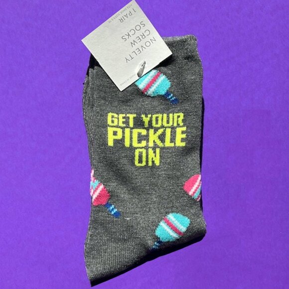 Pickleball GET YOUR PICKLE ON Socks - Picture 3 of 4